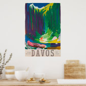 Davos, Parsen, Schweiz, Skiplakat Poster (Küche)