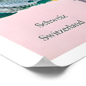 Davos Parsenn Switzerland Vintage Travel Poster (Ecke)