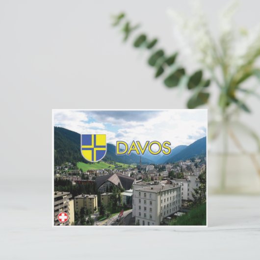 Davos - Schweiz Postcard Postkarte (Stehend Vorderseite)