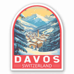 Davos Schweiz Reisen Aufkleber