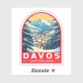 Davos Schweiz Reisen Aufkleber (Blatt)