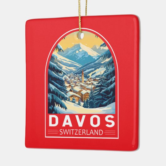 Davos Schweiz Reisen Keramikornament (Links)