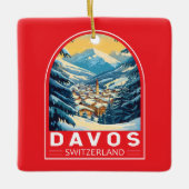 Davos Schweiz Reisen Keramikornament (Vorderseite)
