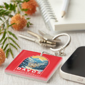 Davos Schweiz Reisen Schlüsselanhänger (Vorderseite rechts)