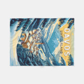 Davos Schweiz Reisen Vintag Fleecedecke (Vorderseite (Horizontal))