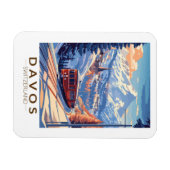 Davos Schweiz Reisen Vintag Magnet (Horizontal)