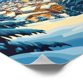 Davos Schweiz Reisen Vintag Poster (Ecke)