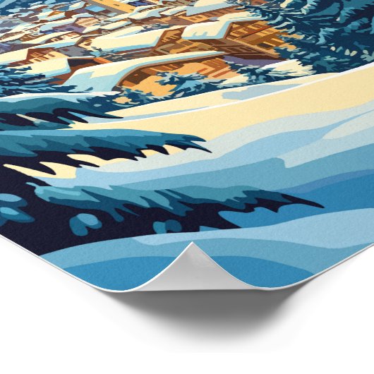 Davos Schweiz Reisen Vintag Poster (Ecke)