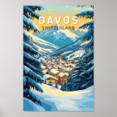 Davos Schweiz Reisen Vintag Poster (Vorne)