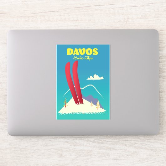 Davos Schweizer Alpen Aufkleber (Computer)