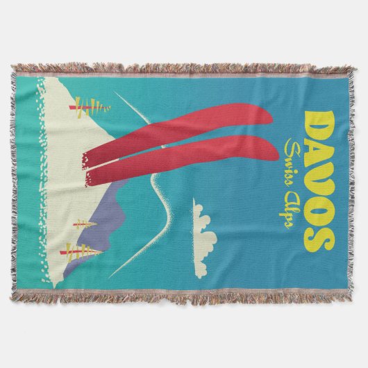 Davos Schweizer Alpen Decke (Vorderseite)