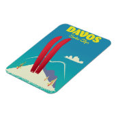 Davos Schweizer Alpen Magnet (Linke Seite)