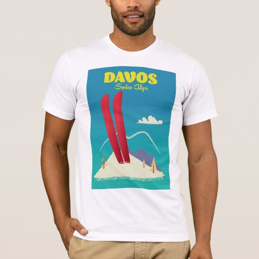 Davos Schweizer Alpen T-Shirt (Vorderseite)