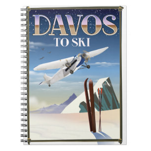 Davos Switzerland Reiseplakat Notizblock
