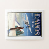 Davos Switzerland Reiseplakat Puzzle (Horizontal)