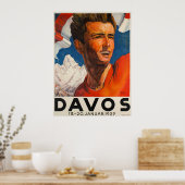 Davos Switzerland Vintage Travel Poster (Küche)