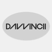 Davvincii Ovaler Aufkleber (Vorderseite)