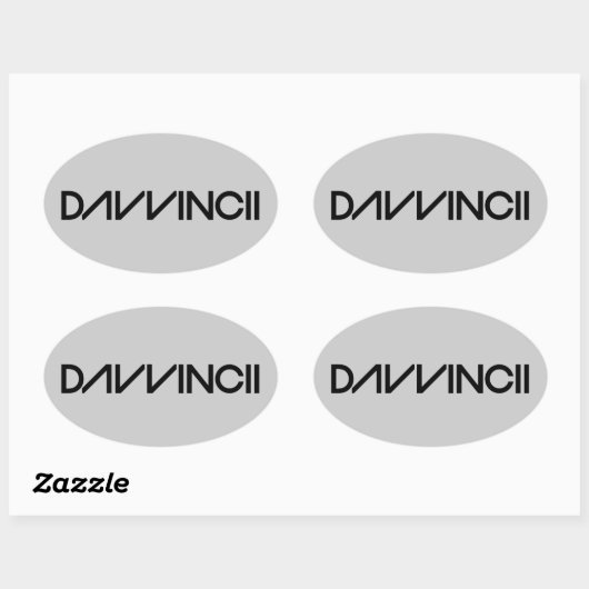 Davvincii Ovaler Aufkleber (Blatt)