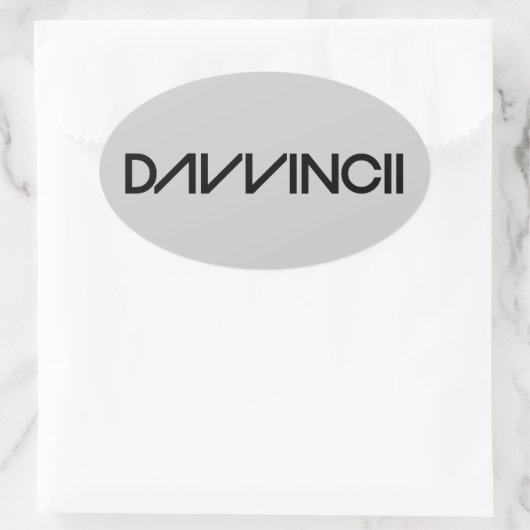 Davvincii Ovaler Aufkleber (Tasche)