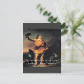 Davy Crocket "Go Ahead"-Weisheitszettel Postkarte (Stehend Vorderseite)