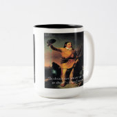 Davy Crocket "Go Ahead"-Weisheitszettel Zweifarbige Tasse (VorderseiteRechts)