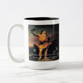 Davy Crocket "Go Ahead"-Weisheitszettel Zweifarbige Tasse (Links)