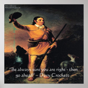 Davy Crocket "Mach weiter..." Weisheitszitat Poste Poster