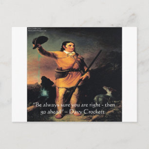 Davy Crocket "Weiter so" Weisheitszitat Postkarte