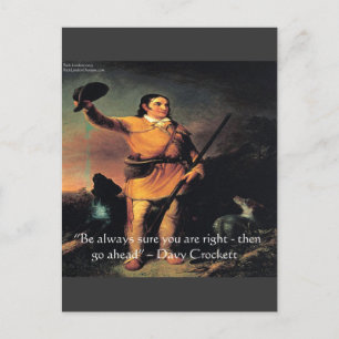 Davy Crocket "Weiter so" Weisheitszitat Postkarte