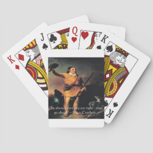 Davy Crocket "Weiter so" Weisheitszitat Spielkarten