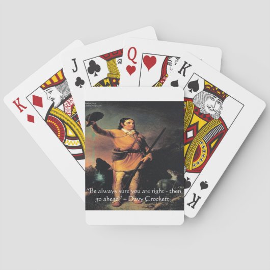 Davy Crocket "Weiter so" Weisheitszitat Spielkarten (Rückseite)