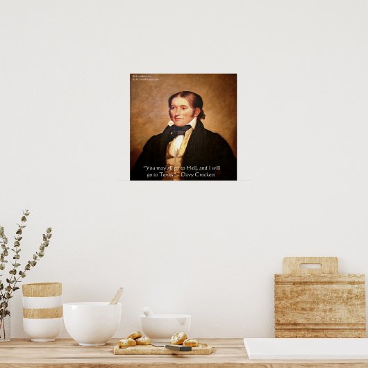 Davy Crockett "Going to Texas" Poster (Küche)