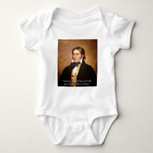 Davy Crockett "Going to Texas" Spaß Zitat Baby Strampler