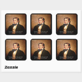 Davy Crockett "Going to Texas" Spaß Zitat Quadratischer Aufkleber (Blatt)