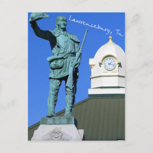 Davy Crockett Statue - Lawrenceburg, TN Postkarte