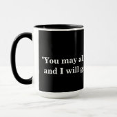 Davy Crockett Zitat von Hell und Texas Tasse (Links)