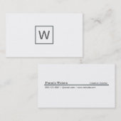 Davy Gray Monogram Square Visitenkarte (Vorne/Hinten)