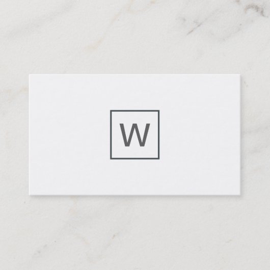 Davy Gray Monogram Square Visitenkarte (Vorderseite)