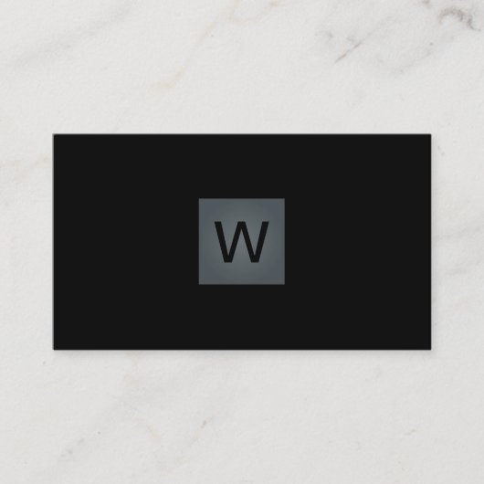 Davy Grey Monogram Quadrat Visitenkarte (Vorderseite)