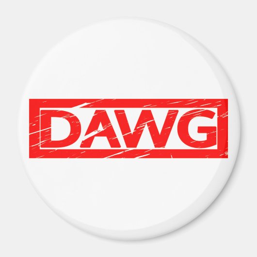 Dawg Briefmarke Magnet (Vorne)