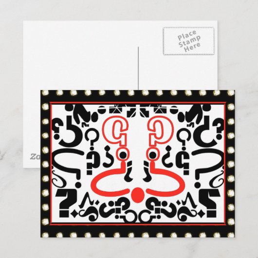 Dawgie im Fenster Postkarte (Vorne/Hinten)