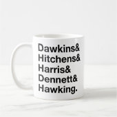 Dawkins&Hitchens&Harris&Dennett&Hawking - Kaffeetasse (Links)