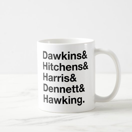 Dawkins&Hitchens&Harris&Dennett&Hawking - Kaffeetasse (Rechts)