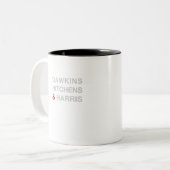 DAWKINS HITCHENS U. HARRIS ZWEIFARBIGE TASSE (Vorderseite Links)