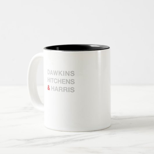 DAWKINS HITCHENS U. HARRIS ZWEIFARBIGE TASSE (Vorderseite Links)