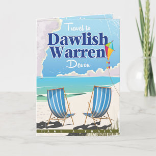 Dawlish Warren Devon Vintage-Zugposter Feiertagskarte
