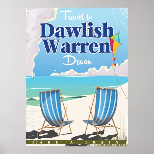 Dawlish Warren Devon Vintages Zugposter Poster (Vorne)