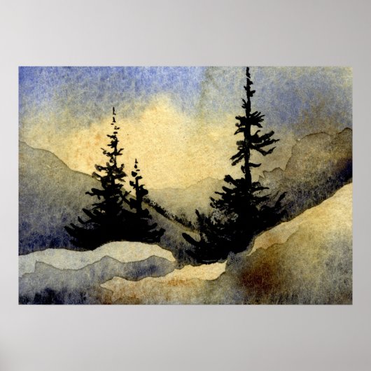 "Dawn #1" Landschaftsposter Poster (Vorne)