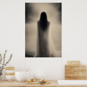Dawn - AI Fantasy Art Print Black and White Poster (Küche)