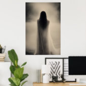 Dawn - AI Fantasy Art Print Black and White Poster (Heimbüro)